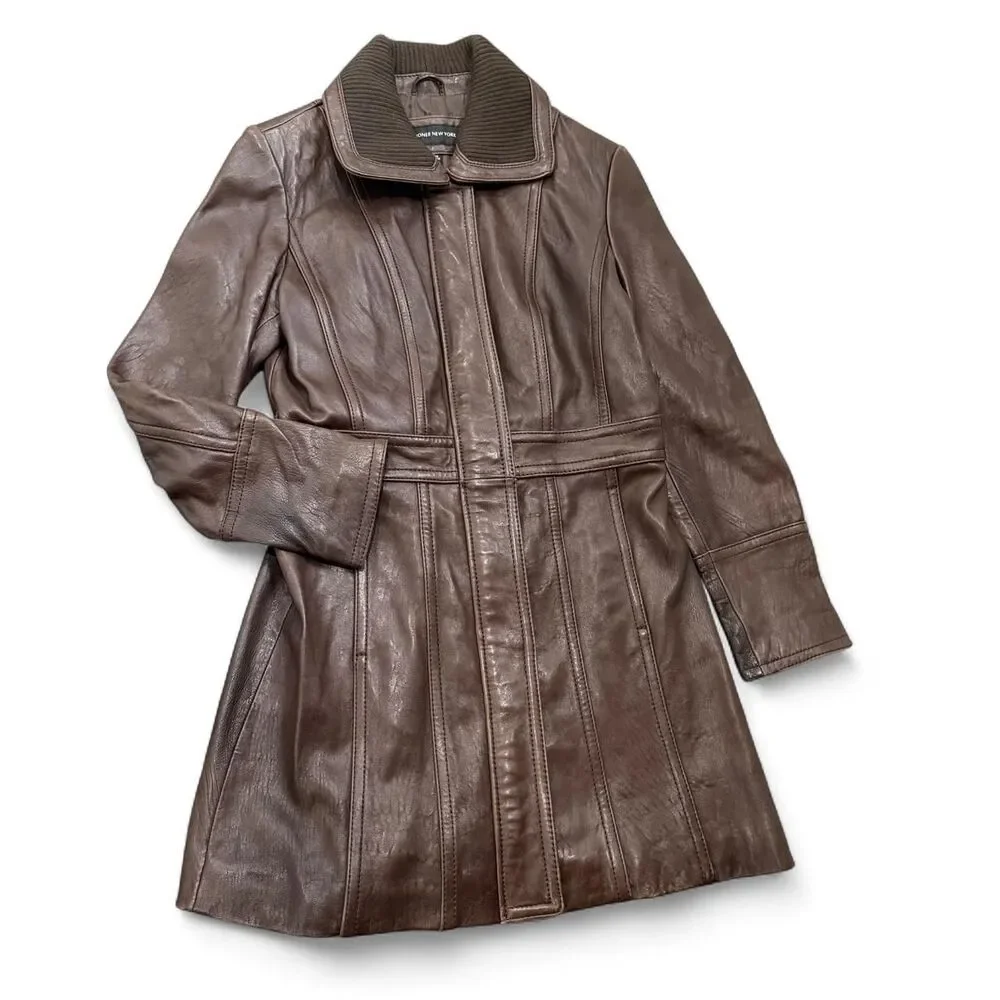 Jones-new-york Women's Brown Coat - Picture 1 of 6
